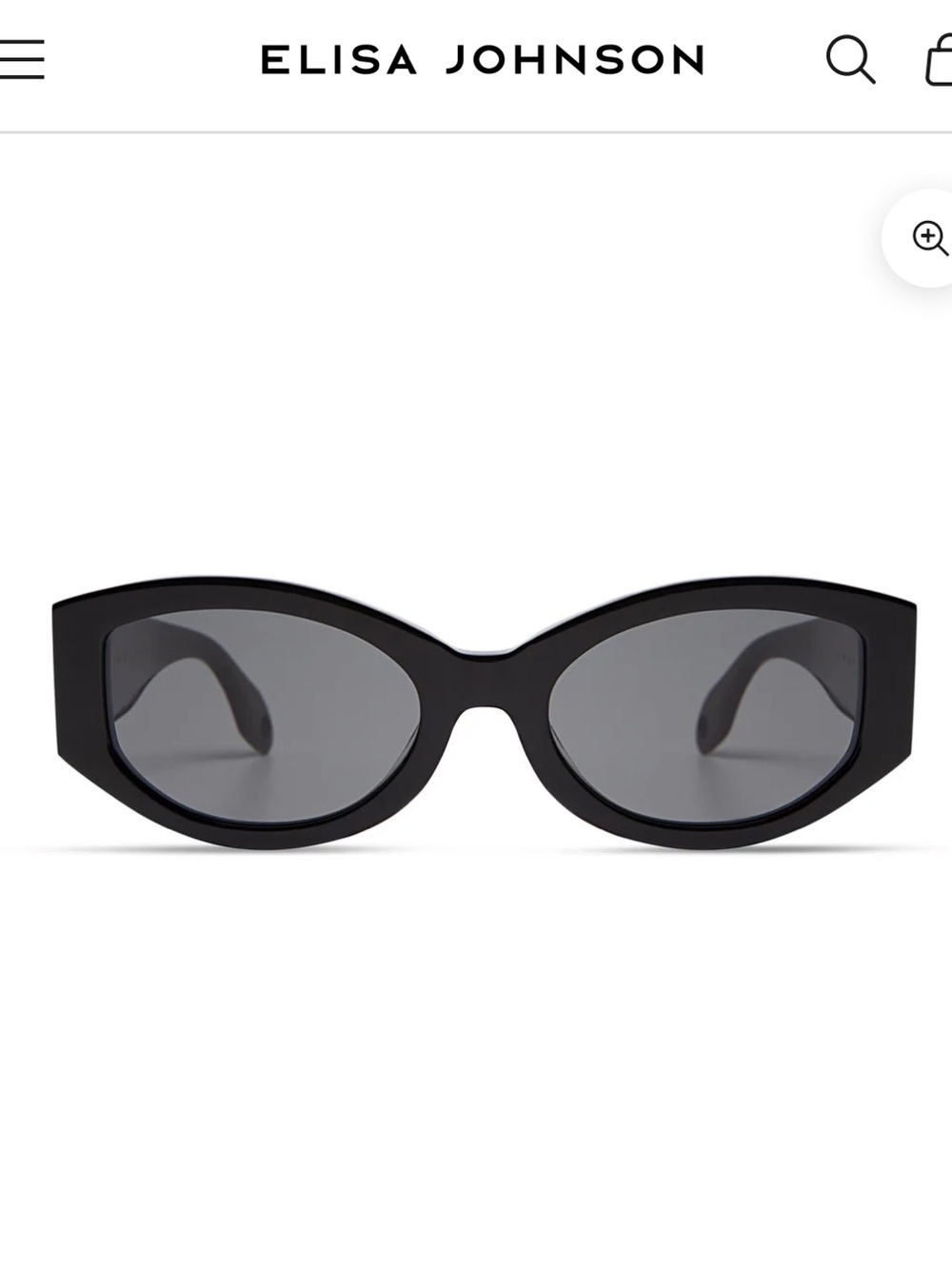 Elisa Johnson Jeannie Gloss Black Women's Sunglasses